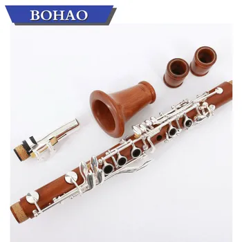 

New Professional Clarinet Rosewood Solid wood Silver Plated Key Eb Flat Clarinet 17 key Buffet Keys