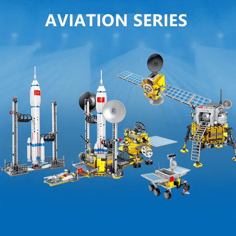 

Aviation Technic Satellite East Rocket Model DIY Creator Bricks Explore Space Building Blocks Sets Educational Toys for Children