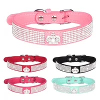 Diamond Inlaid Pet Cat Pets Shiny Crystal Elastic Collars 1