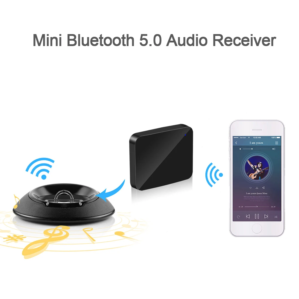 Миниатюрный 30 контактный музыкальный ресивер Bluetooth 5 0 A2DP беспроводной стерео