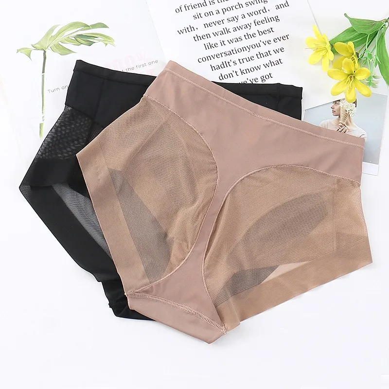 Новинка; Ropa interior sin costuras para mujer bragas de cintura elu00e1stica con costuras de cintura alta