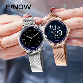 

2020 Finow Smart Watch Women NY12 1.08 Inch relogio SMS Reminder Sleep Detection Sedentary Reminder Smartwatch for IOS Android