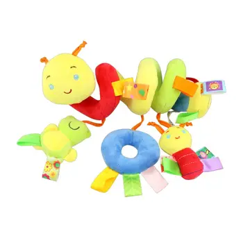 

Animal Sets Kids Toys Hanging Spiral Rattle Stroller Plush Fabrics Cute Cartoon Baby Bed Stroller Car Seat Hanging Plush Toy