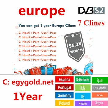 

Europe HD 1 Year CCCam Satellite tv Receiver 7 Clines Support via DVB-S2 CCcam Cline Control Panel