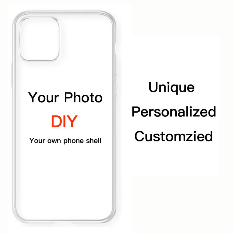 Персонализированный мягкий прозрачный чехол для телефона с именем и текстом на