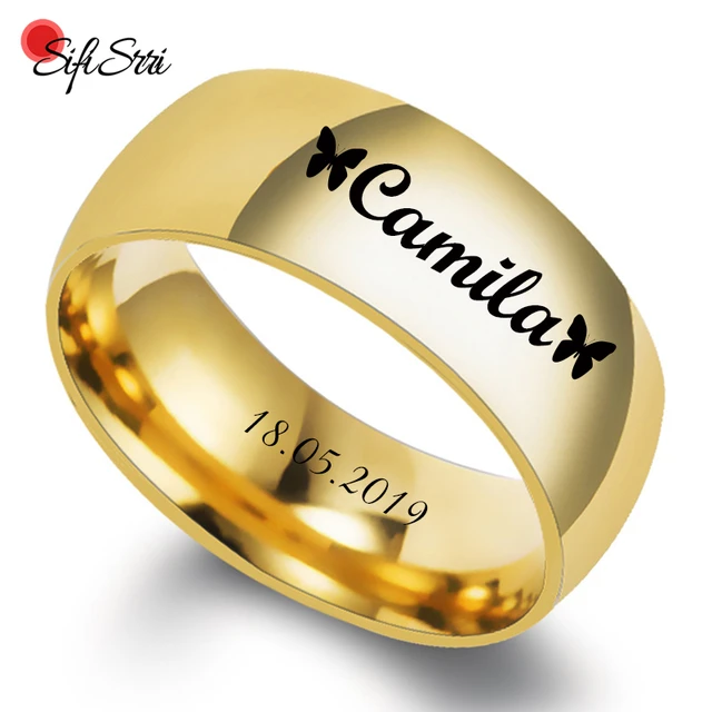 ROSEZHEN Personalized Couple Rings for Him and Her Palestine | Ubuy