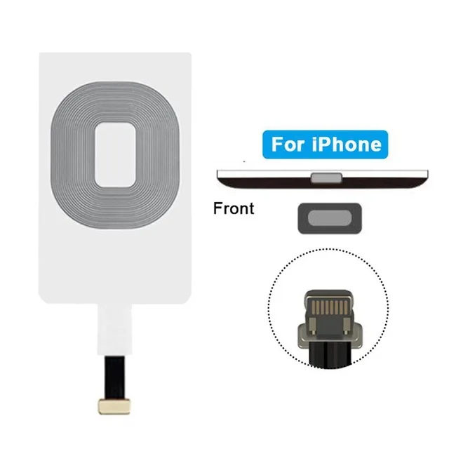 Qi Беспроводное зарядное устройство приемник для iPhone 7 6 5 5S 5C Micro usb type C беспроводной зарядный разъем для samsung Xiaomi Redmi Note 7 - Тип штекера: For iPhone
