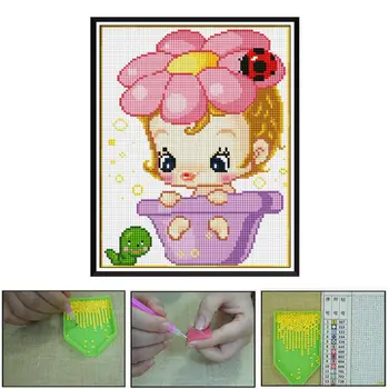 

Cute Girl DIY Full Drill Diamond Painting Embroidery Cross Stitch Kit Rhinestone Home Decor Art Craft Q6PE