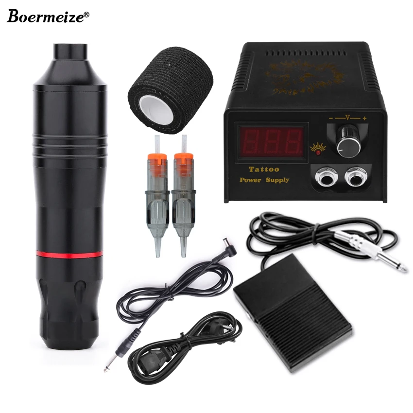 Tattoo Permanent Makeup Rotary Pen Machine Kit with Mini Power Pedal for Professional Tattoo Studio image 2