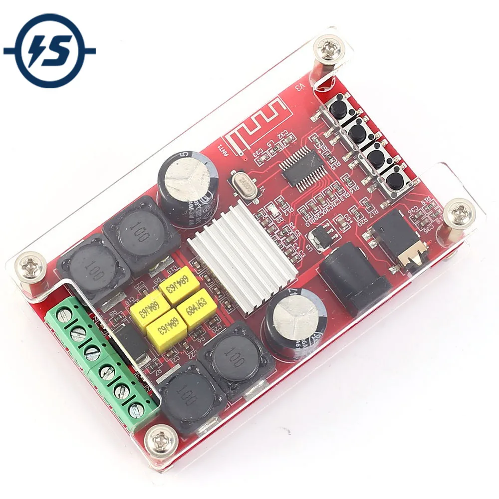 Bluetooth двухканальный АУДИО стерео цифровой усилитель мощности плата TPA3116D2 BLE5.0 50 Вт