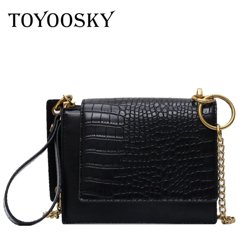 

TOYOOSKY Retro Stone Pattern PU Leather Small Crossbody Bags For Women 2020 Chain Shoulder Messenger Bag Female Handbag
