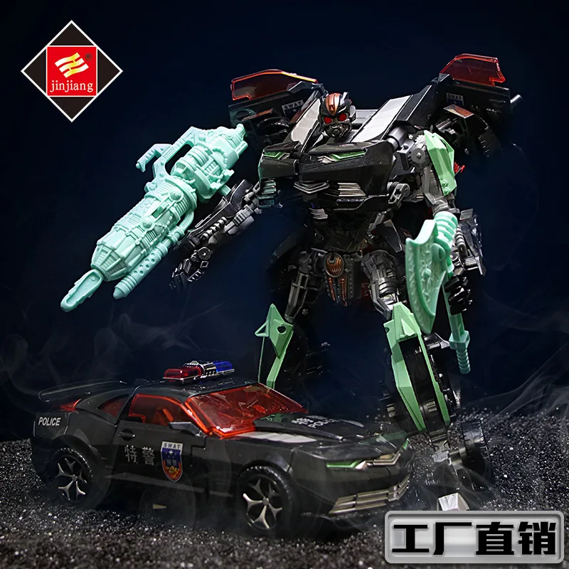 

CHILDREN'S Toy Transformation Police Car Jingang Car SWAT Robot Models Movie Related Products Garage Kit Boy Gift