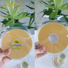 ShowCoco 1 рулон двусторонняя клейкая Синтетические волосы на кружеве Поддержка лента завиток парик Желтый удлинитель лента для наращивание-Приклеивание волос