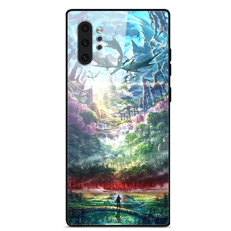 Для samsung Galaxy Note 10 чехол Note10 Pro закаленное стекло твердая задняя крышка для samsung Note10+ Plus 10Pro чехол для телефона s бампер Капа - Цвет: 13