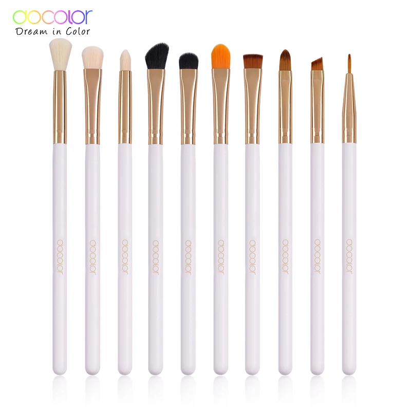 Docolor 4/10 шт глаз набор кистей для макияжа бровей тени век Кисть смешивания губ