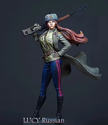Масштаб 1/16 русский солдат неокрашенная полимерная фигурка строительный