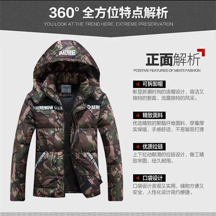 Зимнее мужское камуфляжное пальто HoodieBrand, повседневная мужская куртка и пальто, плотное пальто, мужская куртка 8XL, мужская одежда