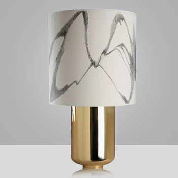 

Luxurious Coloured Drawing Or Pattern Lampshade Desk Lamp Chinese Style Study Model Tenant Hall Bedroom Bedside Arts Desk Lamp