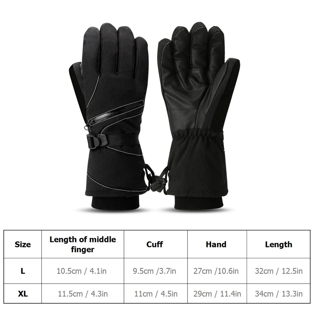 Thermal Winter Gloves Long Cuff Cycling Gloves Water Repellent Windproof Gloves Warm Motorcycling Climbing Skiing Equipment