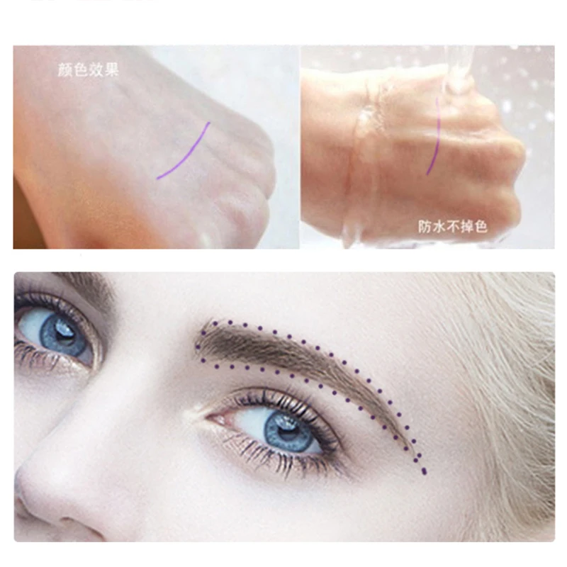 1 шт. микроблейдинг тату бровей хирургический маркер для кожи ручка линейка для нанесения татуировки пирсинг Перманентная бровь с измерением