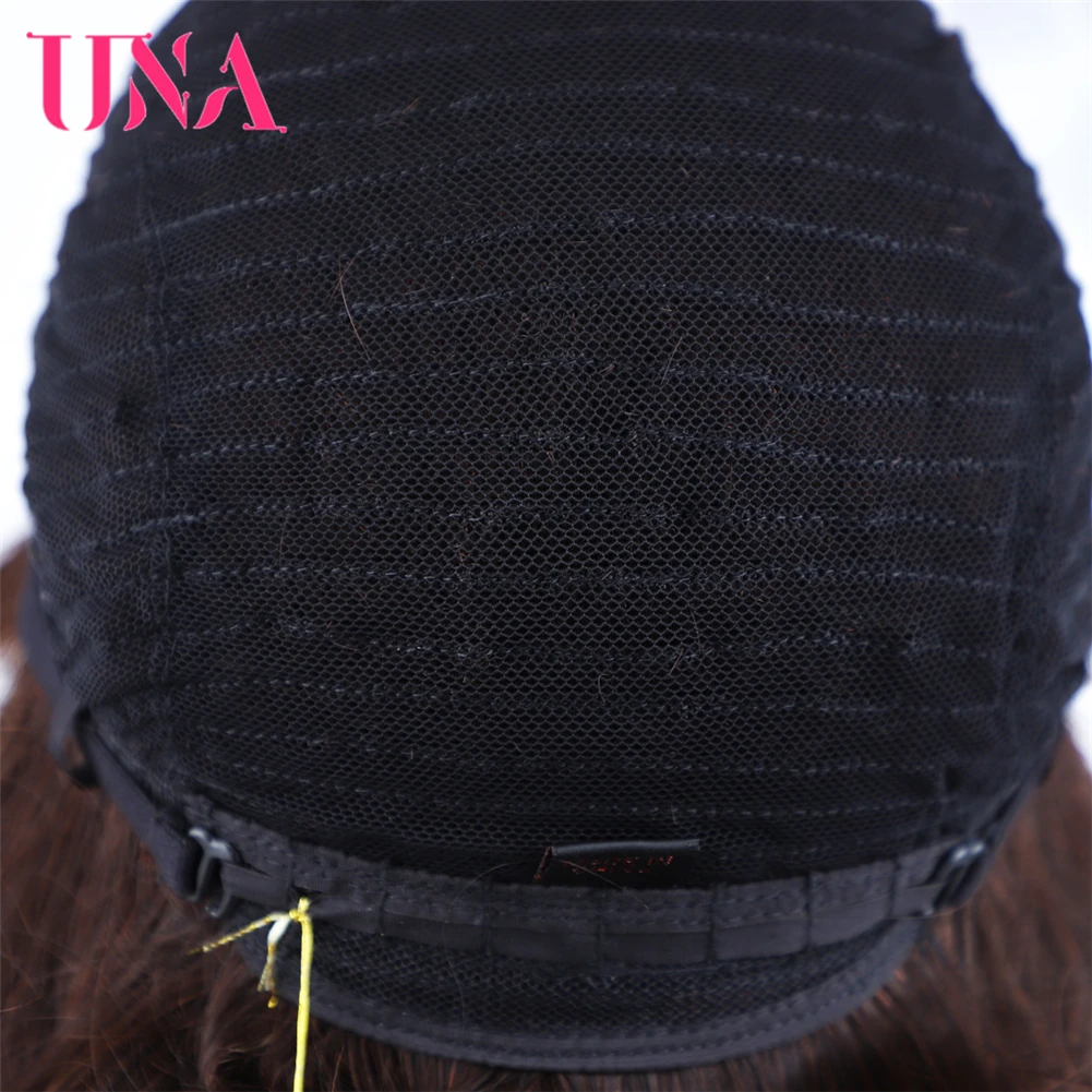 UNA Malaysia Human Hair Wigs For Women Wavy Machine Wigs Non-Remy Human Hair Wigs 7A Middle Ratio 10" 120% Density 11 Colors