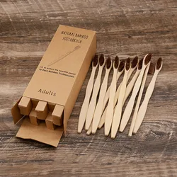 Eco - Friendly Biodegradable Bamboo Toothbrushes - Set of 10 (10pcs grey)