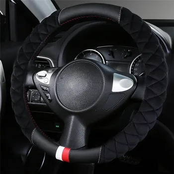 

Car Steering Wheel Cover Charming Warm Winter Short Plush Sponge Filling Skid-proof Steering Wheel Cover Car Accessories