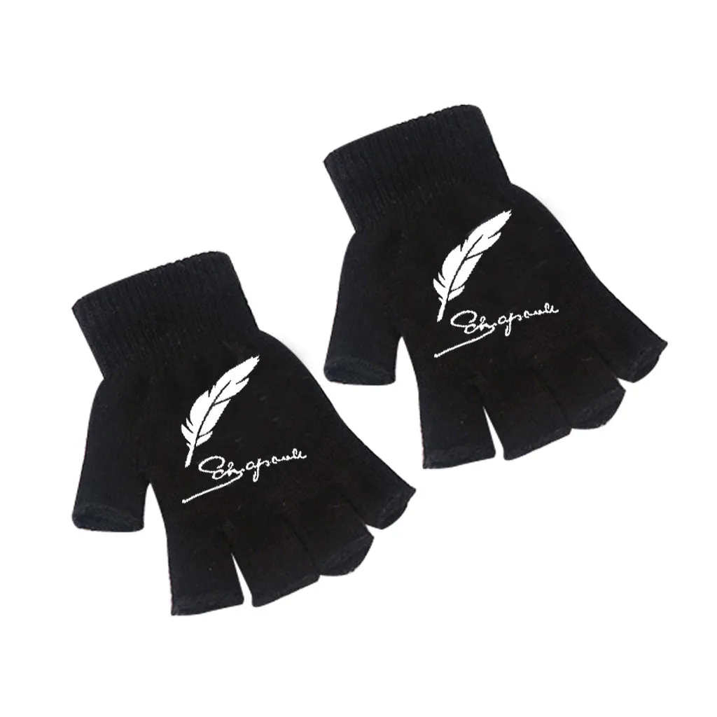 Перчатки на половину пальца женские осенние и зимние вязаные рукавицы теплые перчатки спортивные перчатки для бега и вождения перчатки для езды на велосипеде