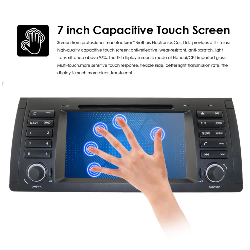 Sale Car Multimedia player for BMW 5 Series E39 E53 X5 M5 GPS Navi RDS SD USB DAB+ Radio DVB-T TPMS Sterring wheek control Mirrorlink 13