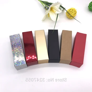 

100pcs/lot 25*25*85mm Empty Lip Tube Packing Boxes, Colored Paper Packing Box for Lip Tubes, Empty Lipstick Tube Packing Boxes