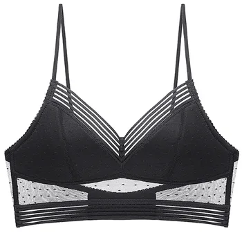 

Comfortable New Women Sexy Back Bralette French Sexy Lace Slim Triangle Cup Beautiful Bra