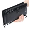 New Men Long Fashion Wallets Desigh Zipper Card Holder Leather Purse Solid Coin Pocket High Quality Male Purse 1