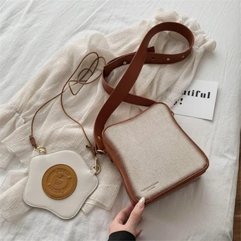 

Cute Poached Egg Toast Bread Shape Messenger Bag Women Casual PU leather shoudler bag Phone Coin Card Purse Female Crossbody Bag