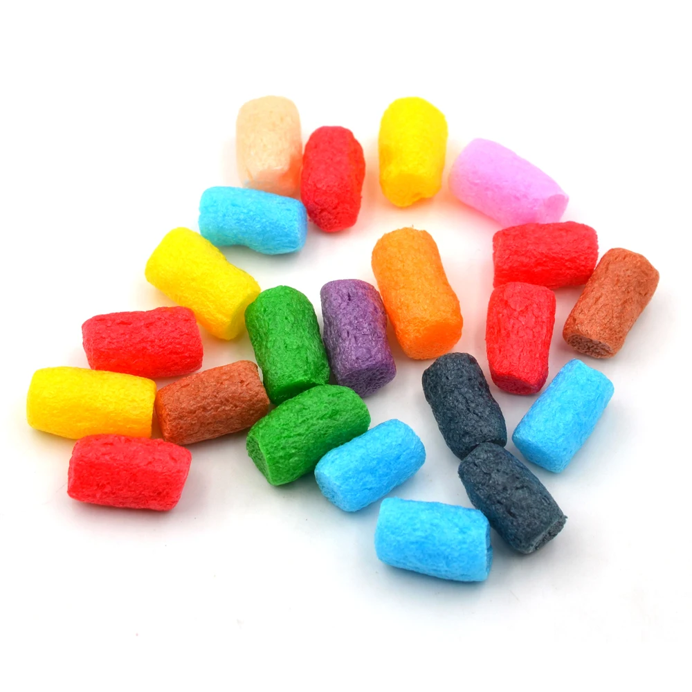 MNFT 50pcs Carp Fishing Water-Soluble Pop-Up Foam Nuggets - Tackle Accessories Tool, Random Colors