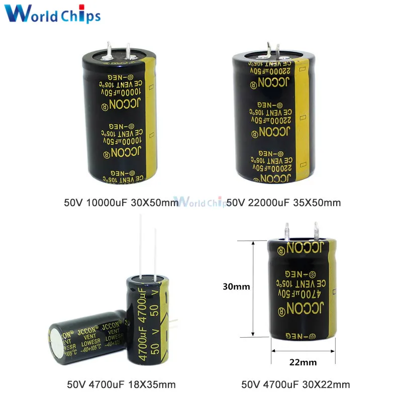 

Electrolytic Capacitor 50V 4700uF 10000uF 22000uF Aluminum Electrolytic Capacitor High Frequency Low ESR Through Hole Capacitor