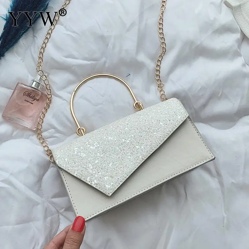 white sequin Сумка с блестками женская модная сумка через плечо с пластиковой женской сумкой дорожная сумка основная школьная сумка мини роскошные сумки - Цвет: white sequin