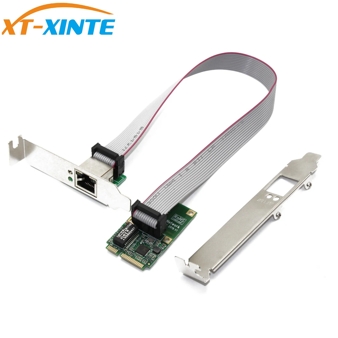 XT-XINTE Network Cards Mini PCI-E Card 1000Mbps Gigabit Ethernet 10/100/1000M RJ45 LAN Adapter for Computer PC | Компьютеры и офис