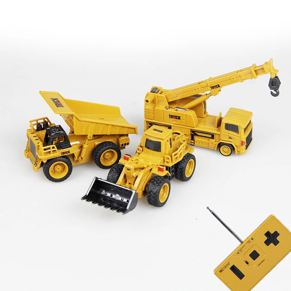 1:64 Мини RC строительная машина с коробкой 2 4G Трактор БУЛЬДОЗЕР погрузчик