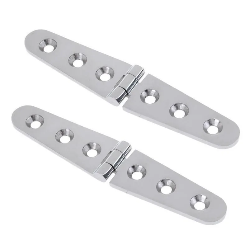 2 pack stainless steel door hinges heavy duty interior door hinges door hardware no noise ball bearing door hinges 4x3 inch Marine Strap Hinges Pair of 316 Stainless Steel 6'' x 1