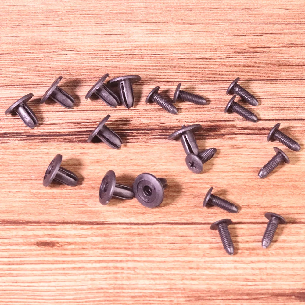 10x 90467-06017 9926-50-625 Black Plastic Screw Fastener Rivet Clips Fit For Mazda 323 626 329 MX-3 MX-6 for Toyota 4Runner MR2  (2)