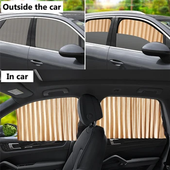 

Universal Car curtain heat-insulating , telescopic universal curtain Car Side Windows Auto Windows Curtain