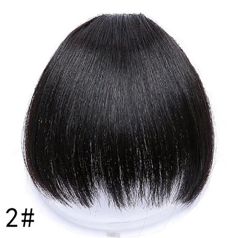 LUPU Synthetic Hair, Women's Bangs, Short Hair Clips, Natural Black, Solid Color