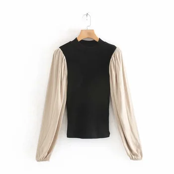 

Zatrf women's new fall 2019 fashionable all-around round collar color blocking panel long sleeve Pullover Hoodies 05584912800