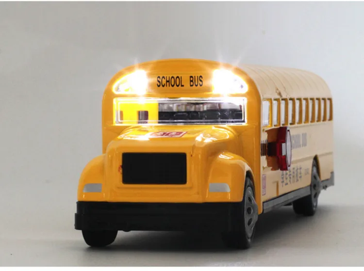 Exquisite 1:32 American school bus alloy car model,simulation die-casting sound and light pull back bus model,free shipping
