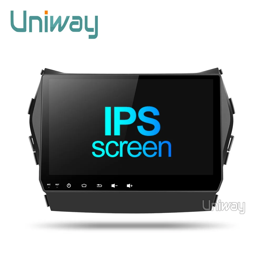 Uniway AIX459071 ips android 9 0 автомобильный dvd для hyundai IX45 Santa fe 2013 2014 радиоприемник стерео