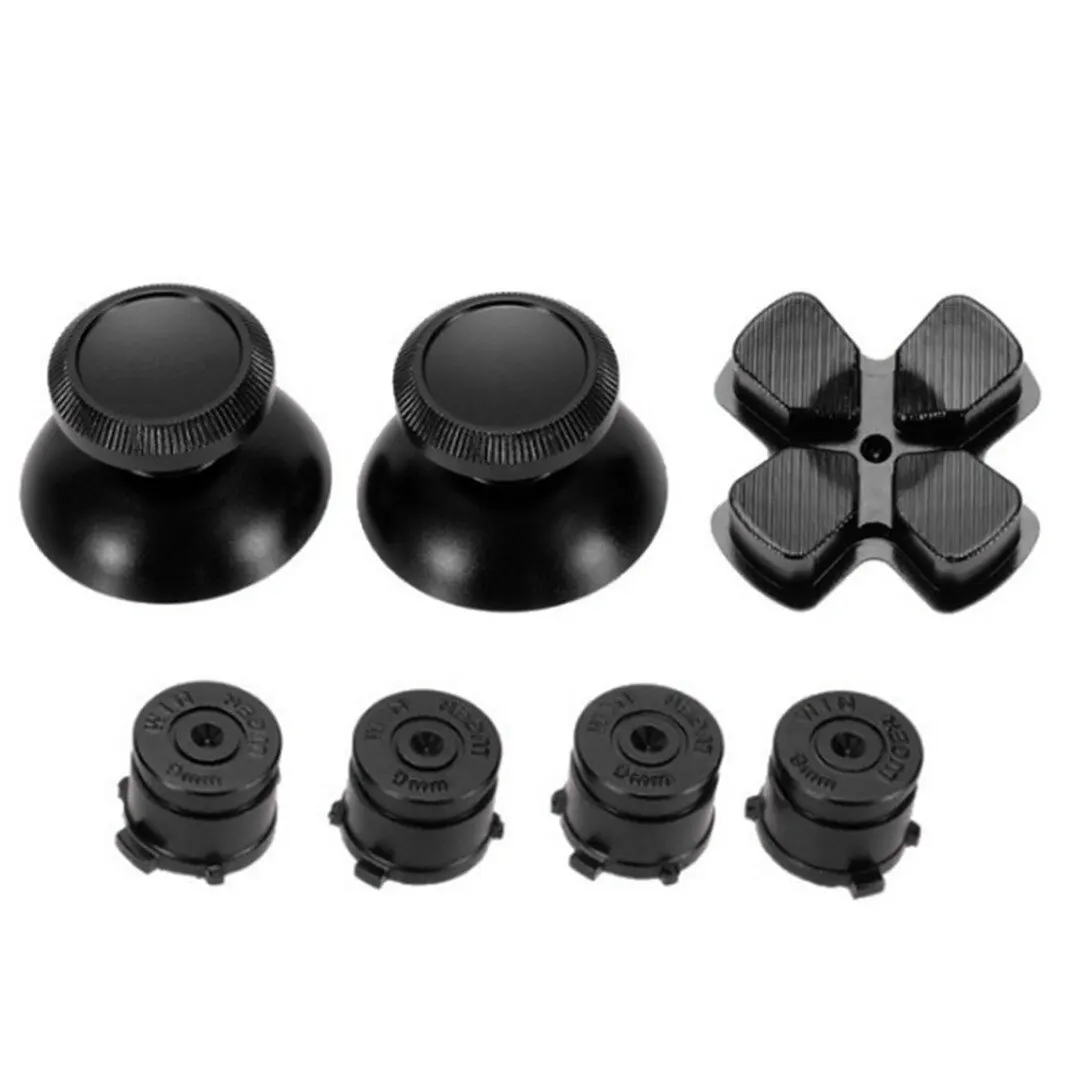 1 Set Alloy Metal Bullet Buttons Thumbsticks Cap Kit For PS4 Controller Gamepad Controller