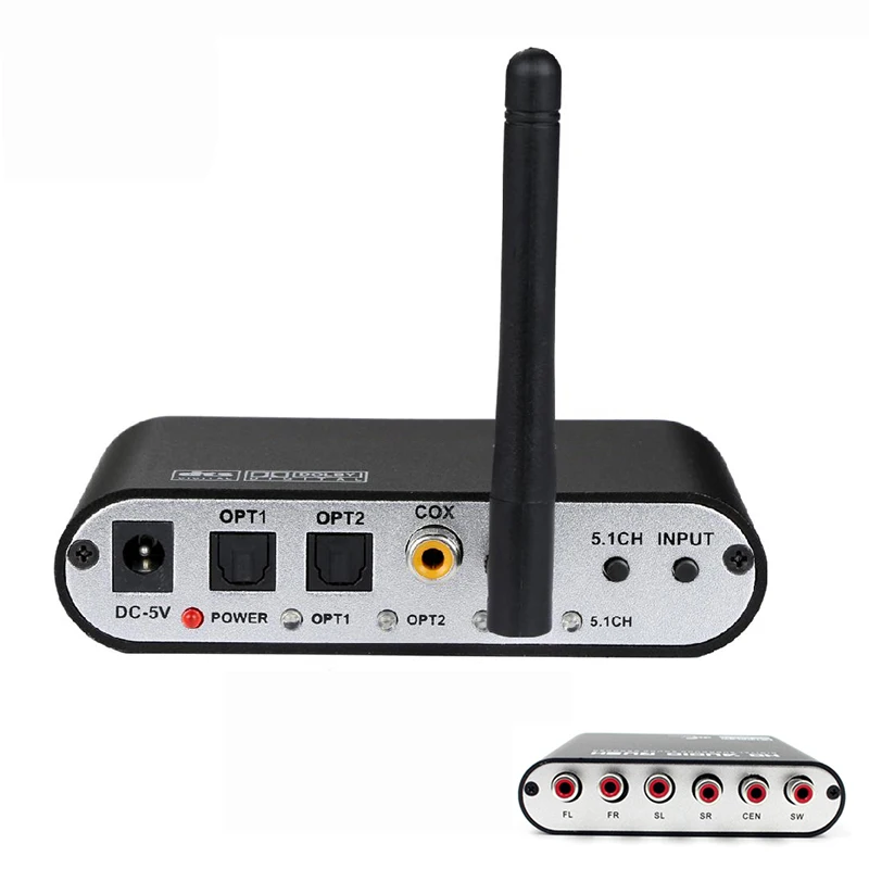 Digitale Bluetooth-compatib 5,1 Audio Decoder Koaxial Optische Zu 5,1 CH RCA Konverter Sound Audio Adapter hifi Verstärker Konverter – Detail 1