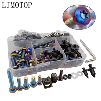 

Motorcycle Universal CNC Aluminum Full Fairing Bolt Kits Bodywork Screws Fit for Yamaha WR 250R 250X 450 SEROW 225 250 TTR 125