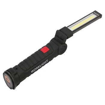 

LED Flashlight, Household Portable USB Rechargeable Folding Lamp, Used for Outdoor Camper Maintenance Lamp