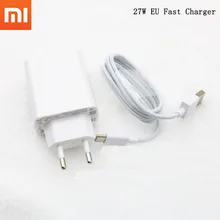XIAOMI 27 Вт Usb быстрое зарядное устройство QC4.0 адаптер быстрой зарядки 3A type C кабель для Xiaomi 9 A3 CC9E CC9 9T K20 Pro черный Shark2